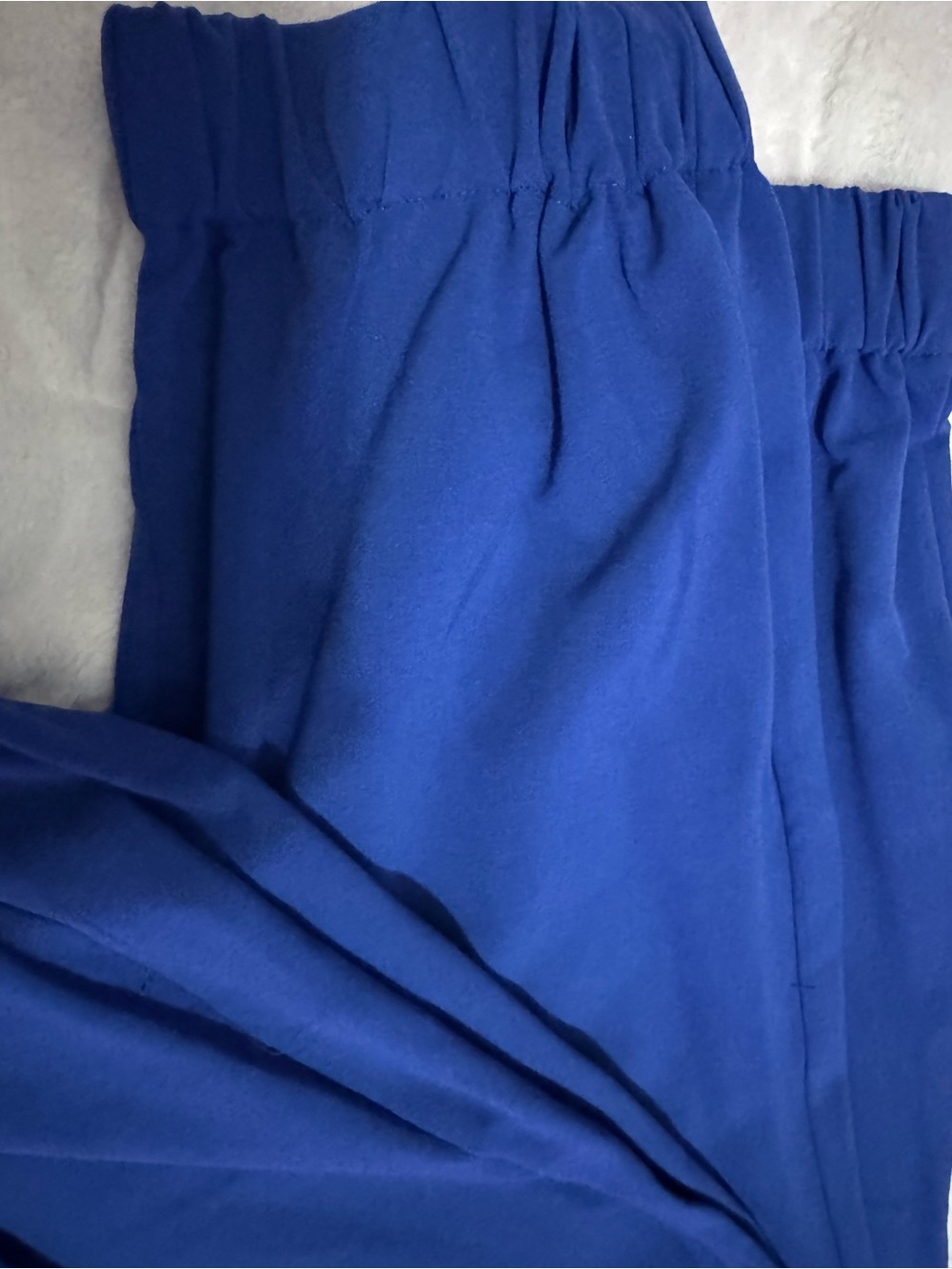Royal Blue Belted Cropped Pants - Picture 10 of 13